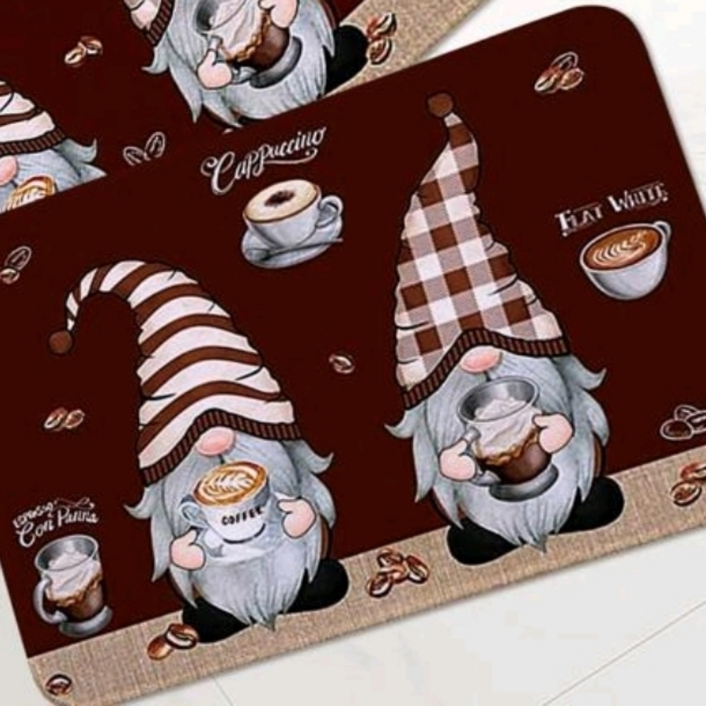 Gnome Coffee Kitchen Floor Rug